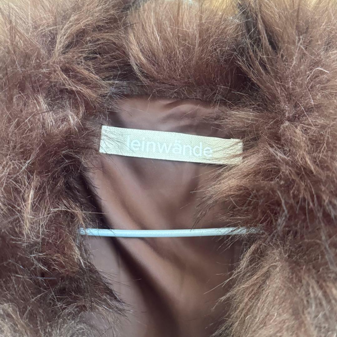 Leinwändeブラウン ファーコート Fサイズ