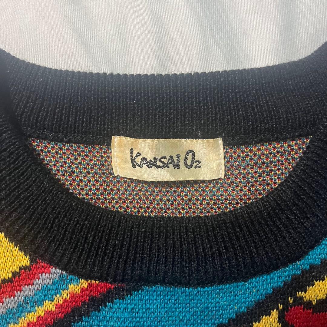 希少 90年代 KANSAI O2 犬柄ニット rare レア 山本寛斎