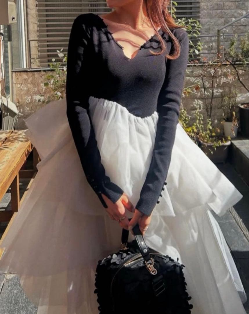 Bibiyチュールワンピース　ブラック