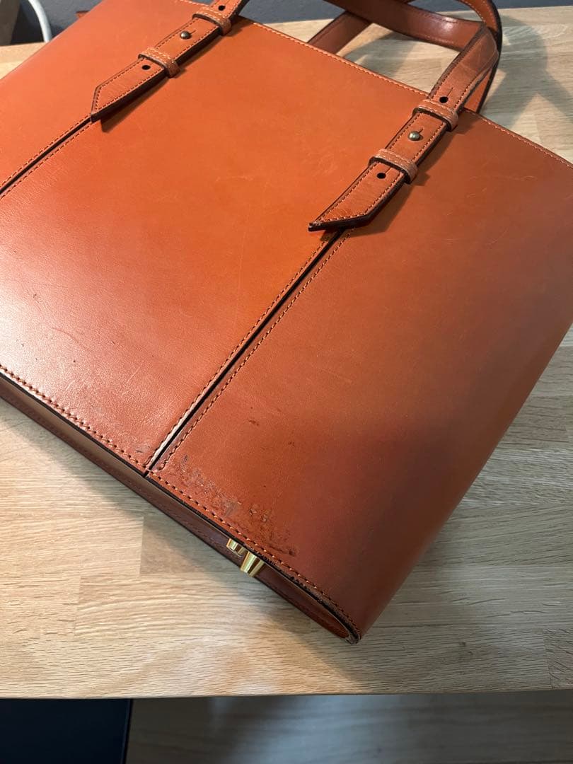 天皇御用達 ソメス サドル SOMES ビジネスバッグ本革ブラウンA4 自立
