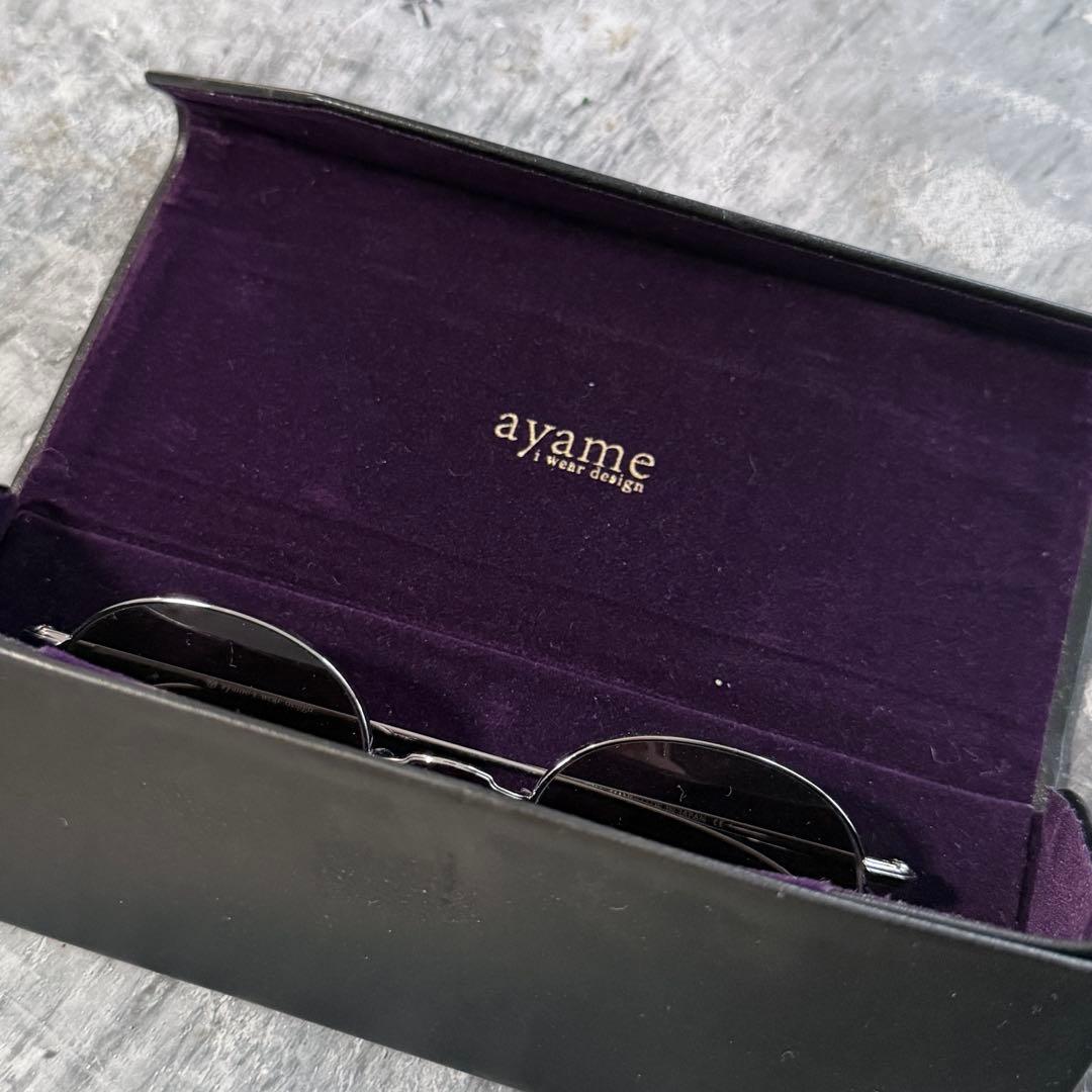 名作Ayame MANRAY チタン サングラス 46□21 アヤメ マンレイ