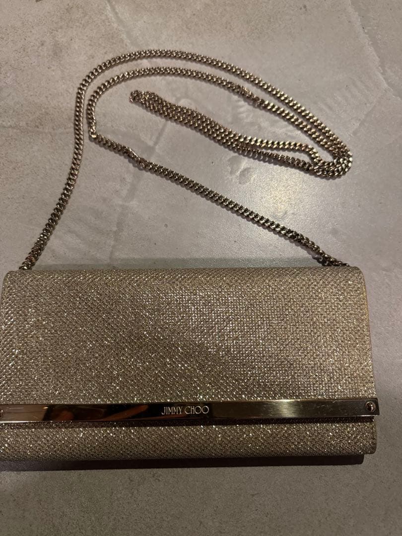 ジミーチュウ JIMMY CHOO チェーンウォレット ゴールド