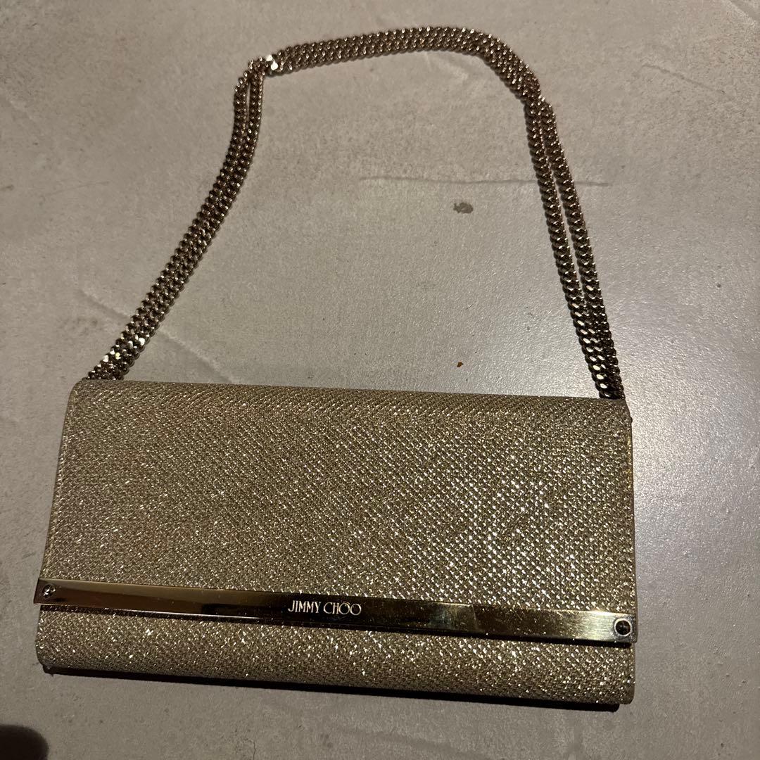 ジミーチュウ JIMMY CHOO チェーンウォレット ゴールド