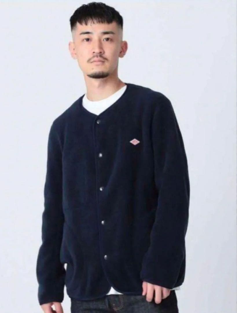 DANTONダントン　ノーカラー フリース ジャケット　ブラック42