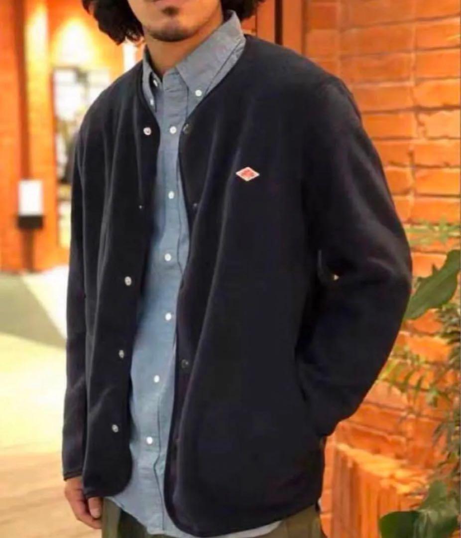 DANTONダントン　ノーカラー フリース ジャケット　ブラック42