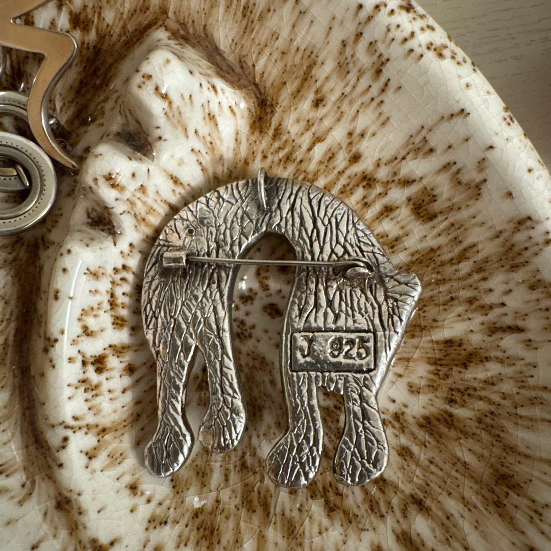 Silver925レオパードブローチ　vintage