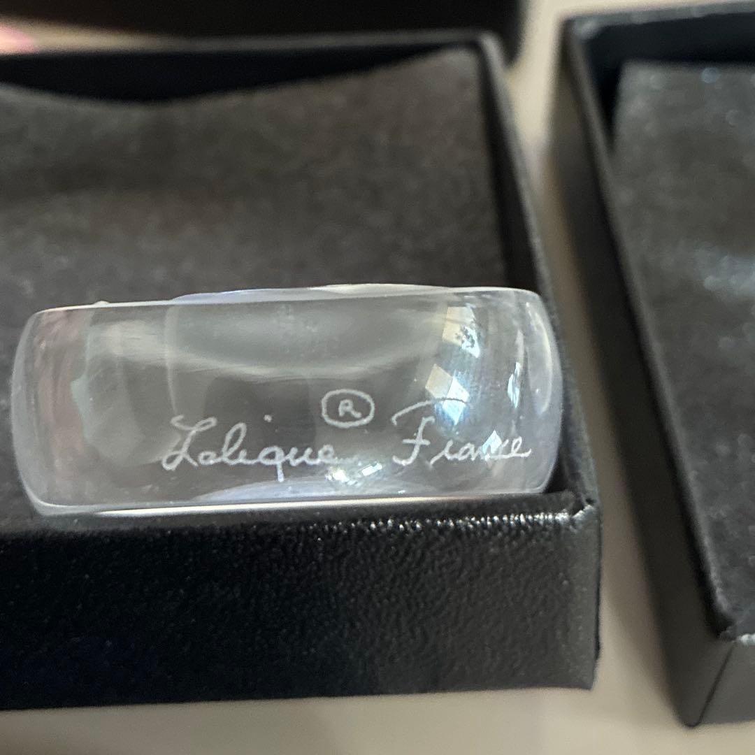 【新品未使用】LALIQUE ラリック　クリスタル 箸置 2個セット　クリスマス