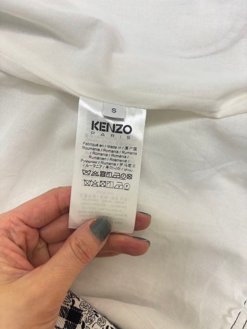 KENZO パッチワーク柄 長袖シャツ