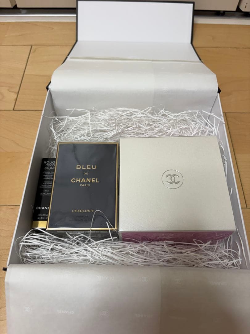 【CHANEL】ギフトボックス (ボディクリーム/パルファム/リップクリーム)