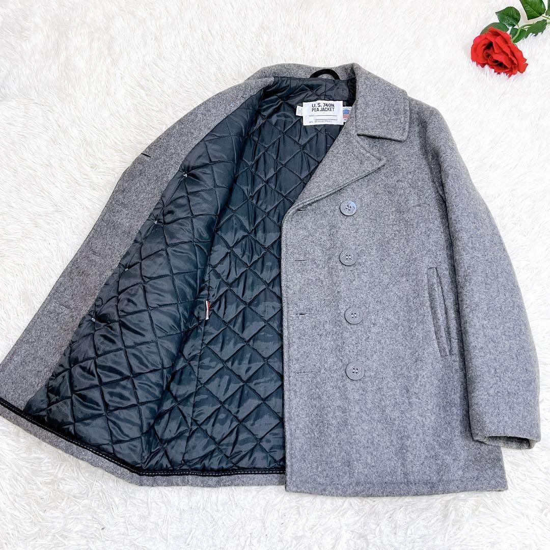 極美品✨　ショット　schott ピーコート　pコート ウール　グレー　40