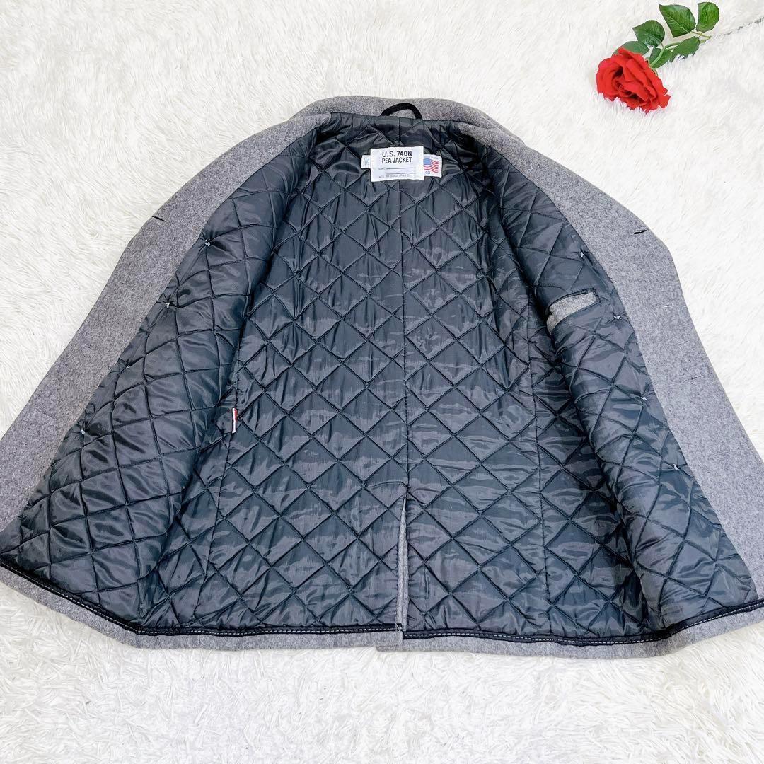 極美品✨　ショット　schott ピーコート　pコート ウール　グレー　40