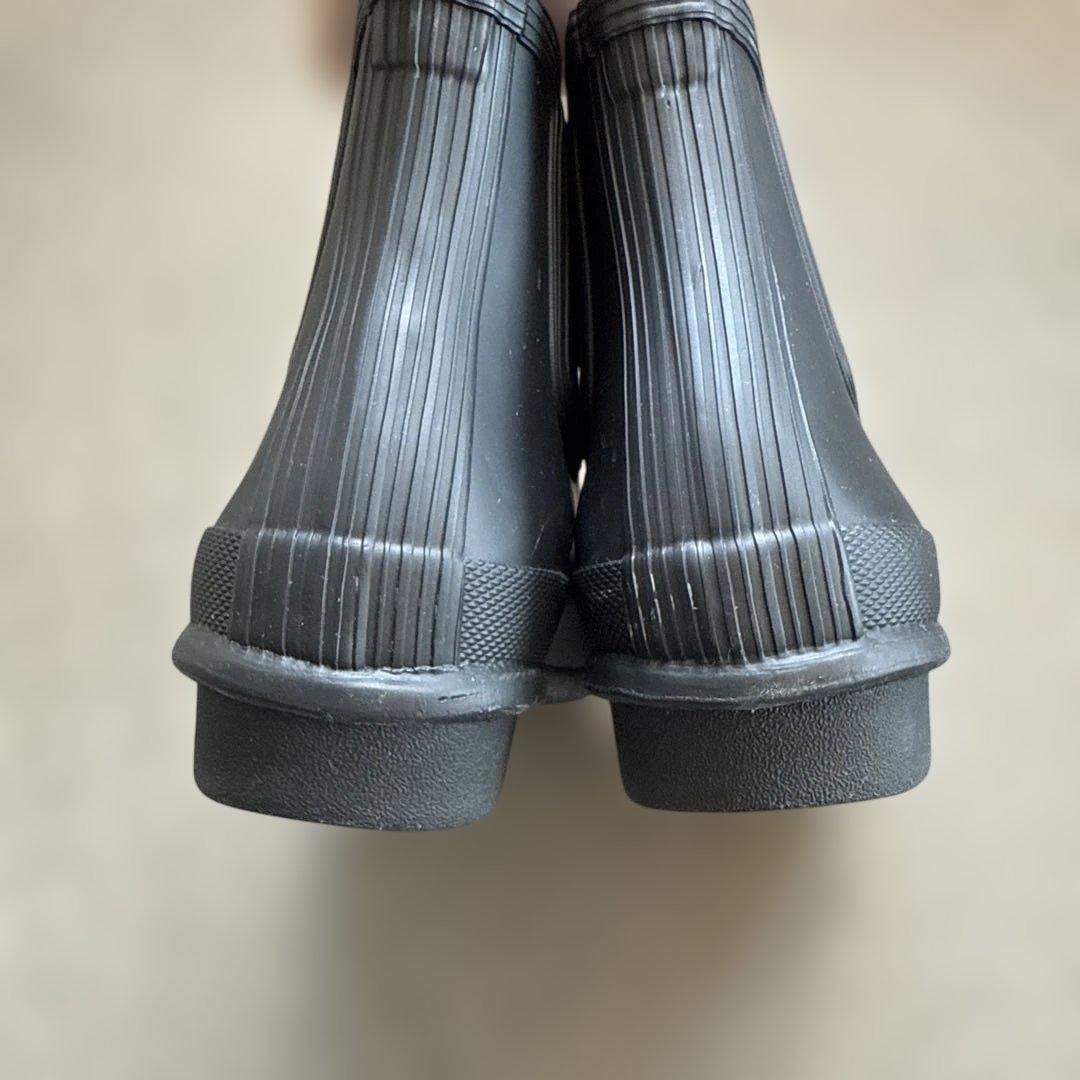 HUNTER レインブーツ ブラック 長靴 サイドゴア