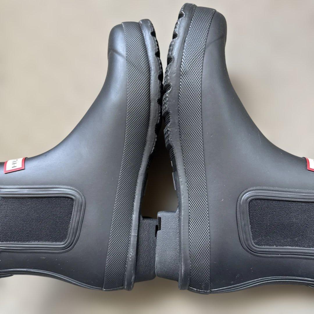 HUNTER レインブーツ ブラック 長靴 サイドゴア