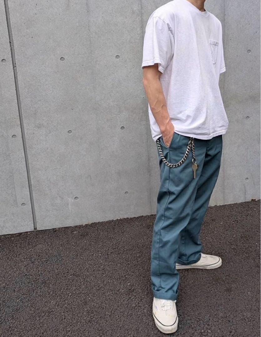 日本製 ウォレットチェーン キーチェーン セット 純銀 40cm 12cm