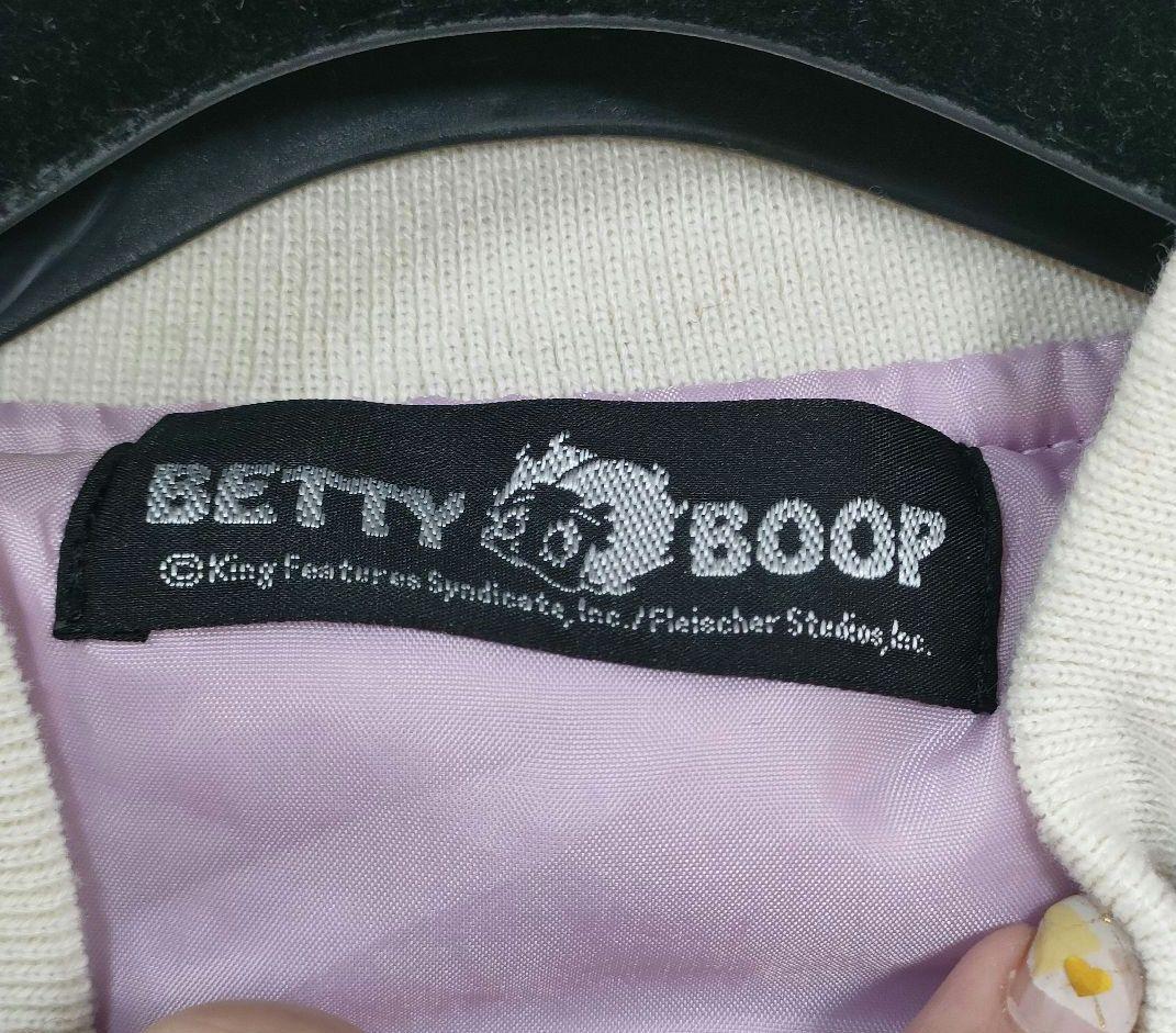 希少 ベティーブープ 刺繍 M スカジャン 別珍 ピンク バイク ベティちゃん