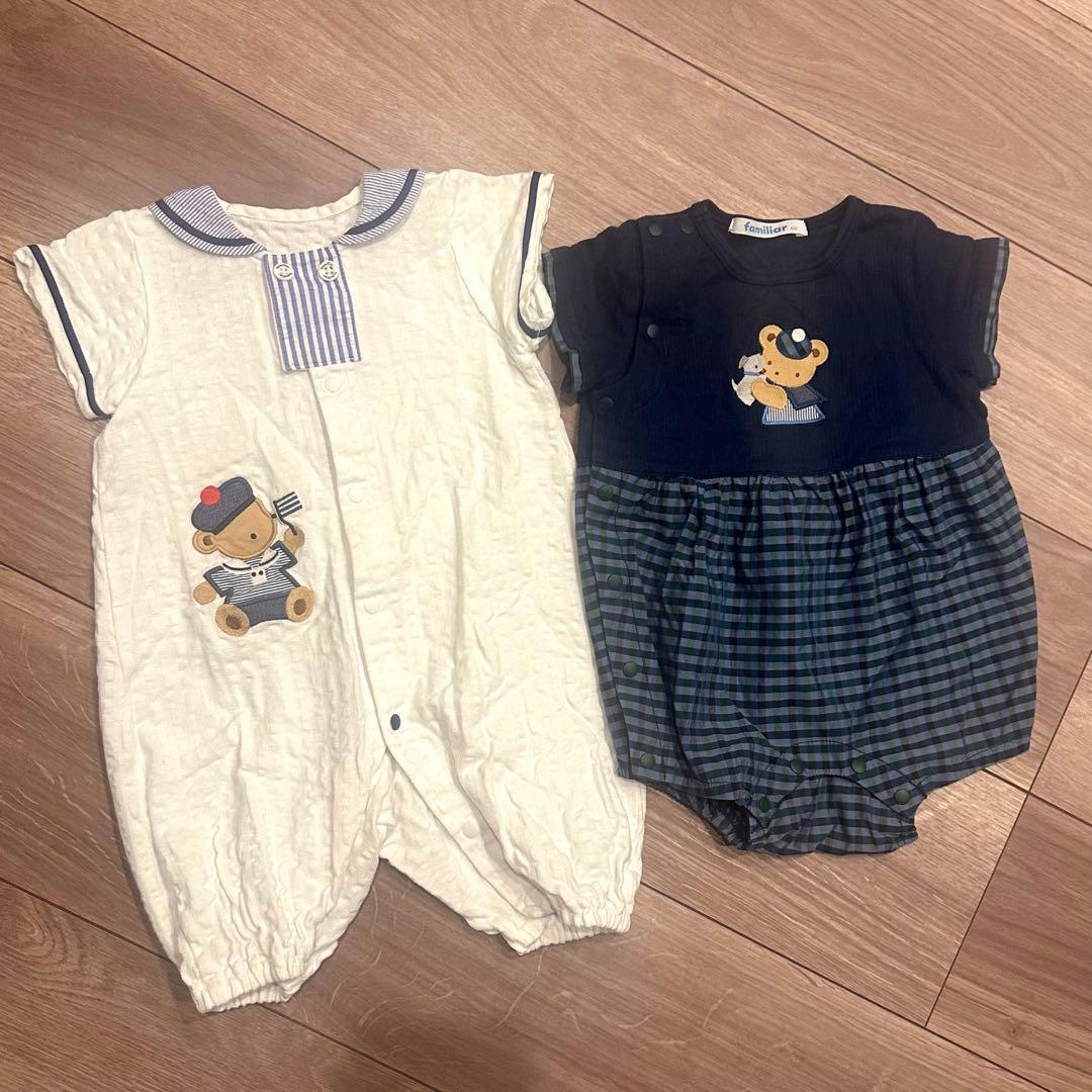 familiarロンパースカバーオールセット