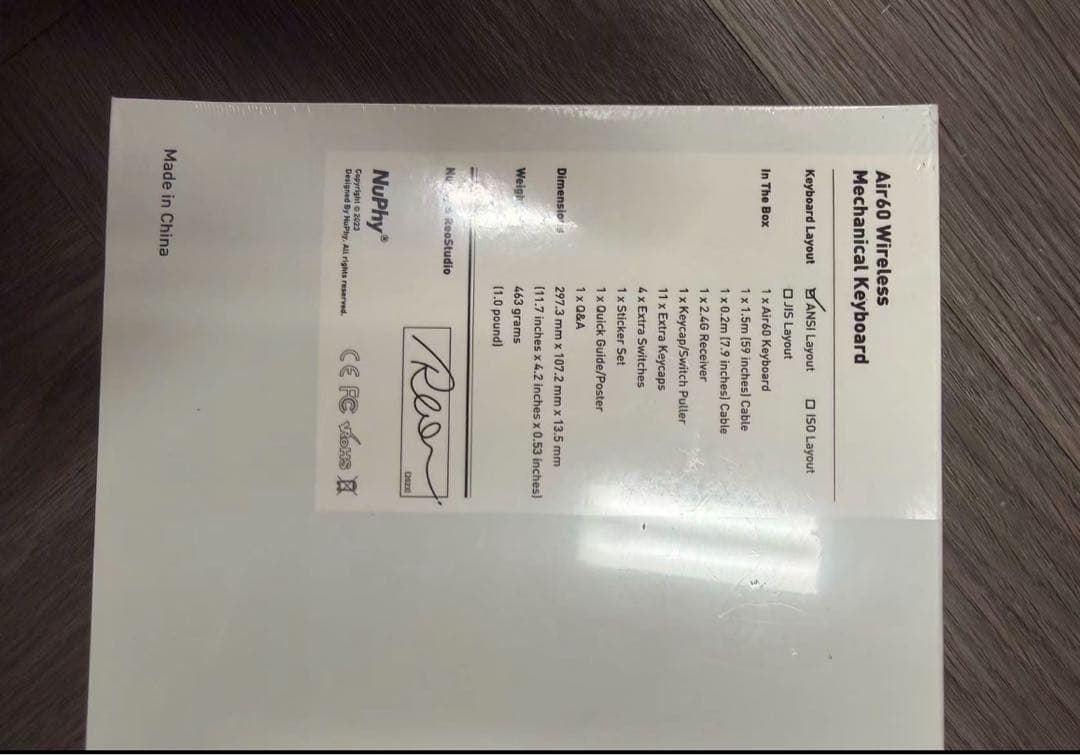 キーボード Air60 V2(赤軸2.0・英語配列) ホワイト wa60v2r