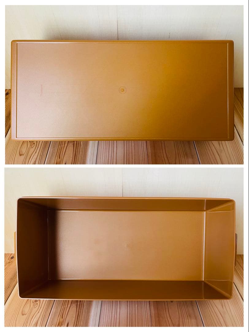 2個セット/送料込み/タッパーウェア/ディープ/ロングスーパーケース/セピア