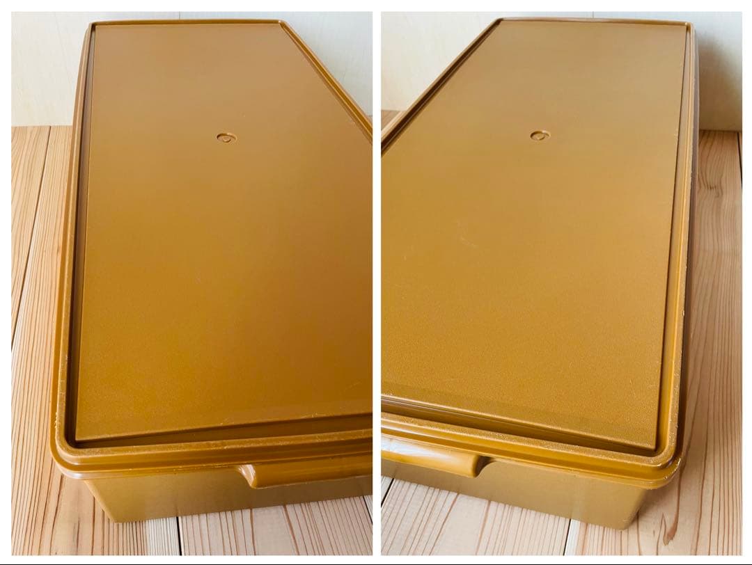 2個セット/送料込み/タッパーウェア/ディープ/ロングスーパーケース/セピア