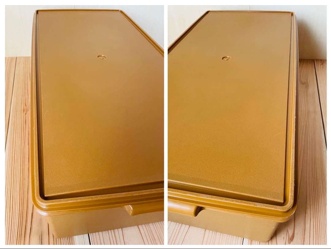 2個セット/送料込み/タッパーウェア/ディープ/ロングスーパーケース/セピア