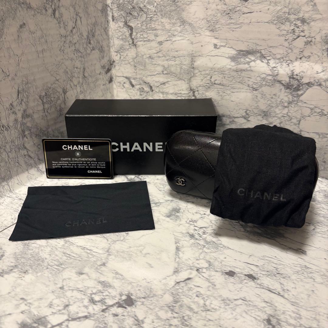 【F-fox8】CHANEL ブラック サングラス リボンモチーフ