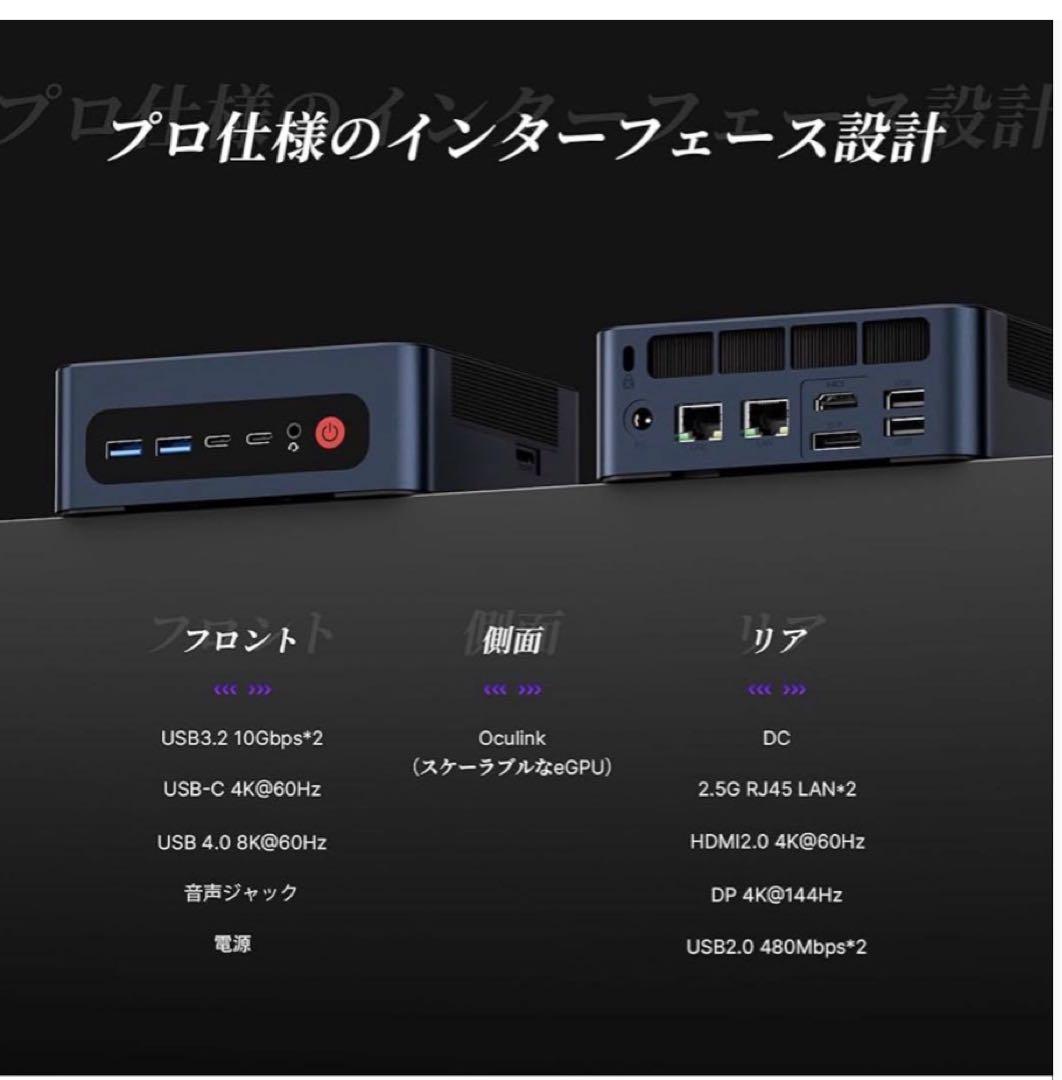 ミニPC BOSGAME M4 NEO 32GB+1TB