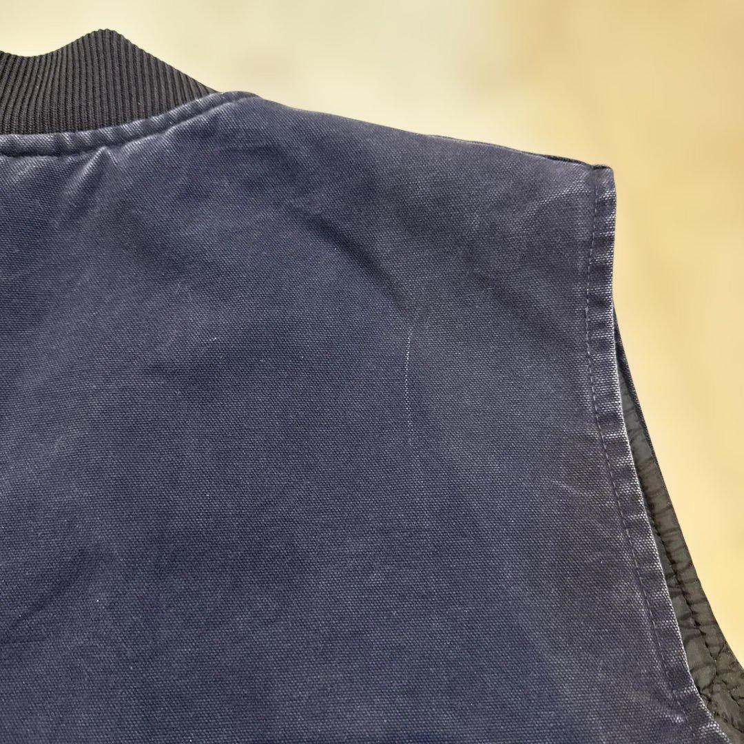 ガチャ様Carhartt カーハート　ダックベスト　企業ロゴ　USA製　XL