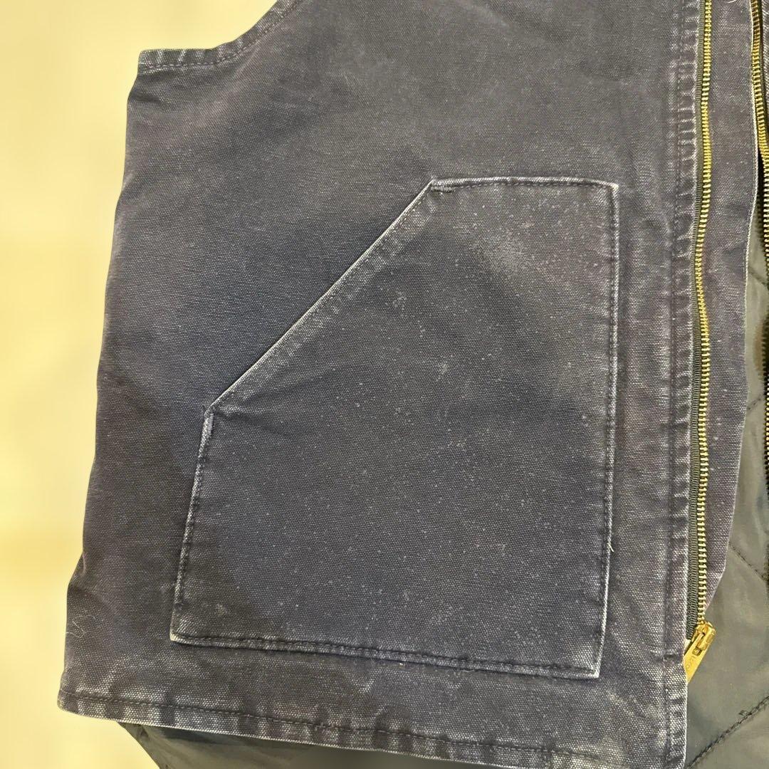 ガチャ様Carhartt カーハート　ダックベスト　企業ロゴ　USA製　XL