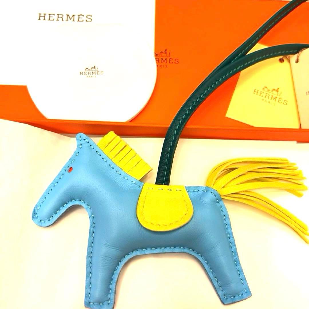 【新品タグ付き】エルメス ロデオPM アニューミロ ブルーセレスト / ライム/