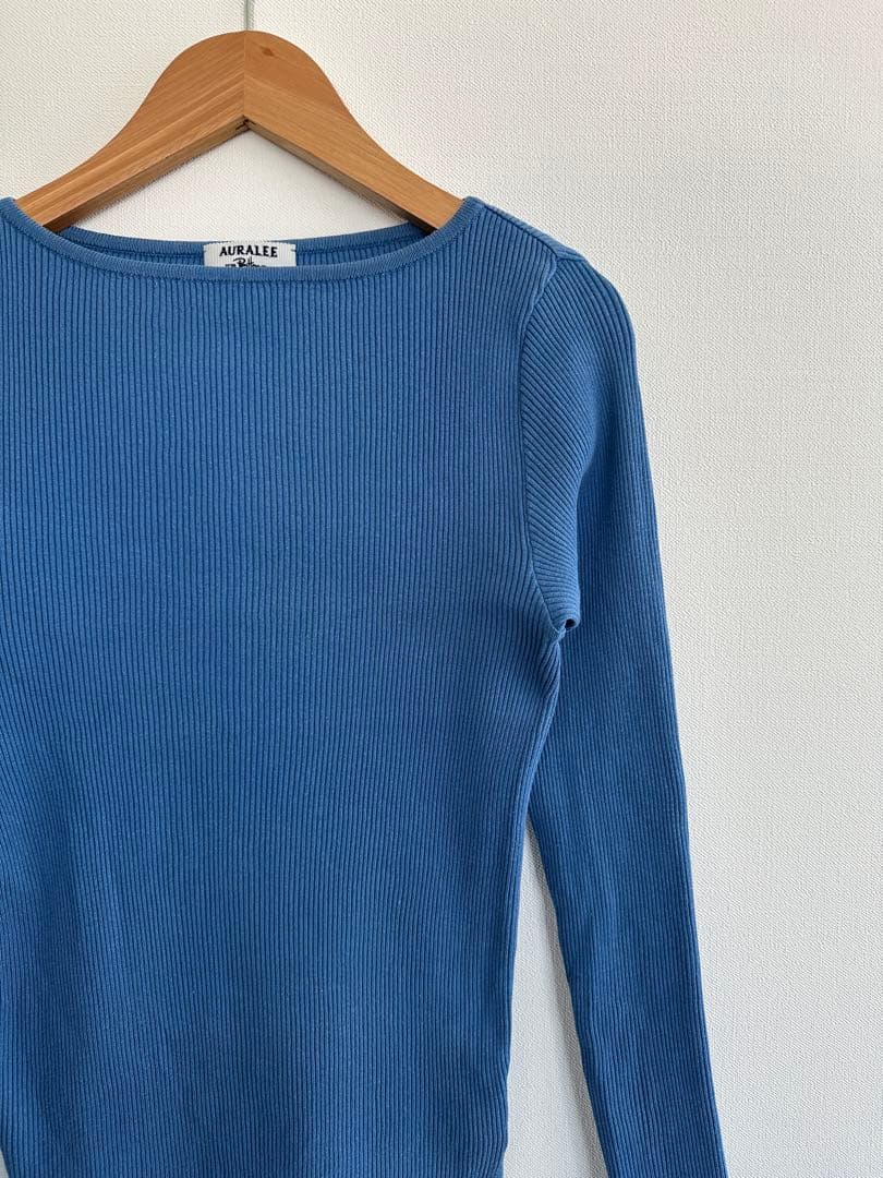 AURALEE for Ronherman ギザボート　ボートネックTシャツ