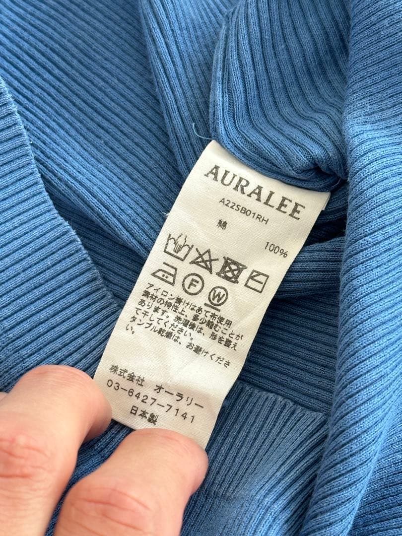 AURALEE for Ronherman ギザボート　ボートネックTシャツ