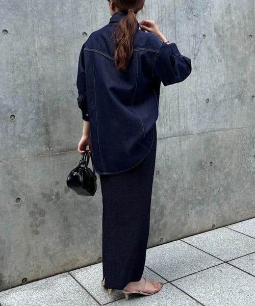 ひ*4様 【新品】ボウタイデニムシャツ コラージュガリャルダガランテ Q.ano