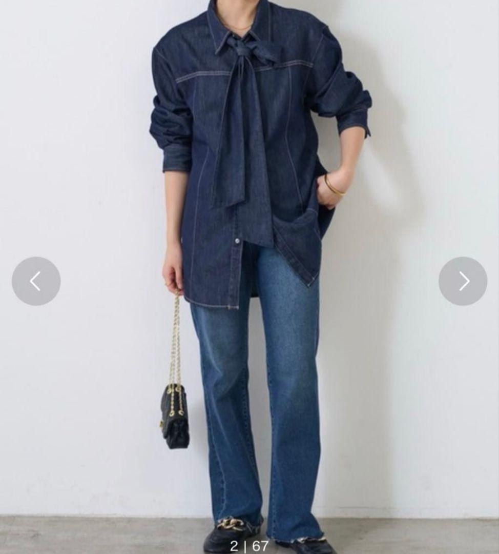 ひ*4様 【新品】ボウタイデニムシャツ コラージュガリャルダガランテ Q.ano