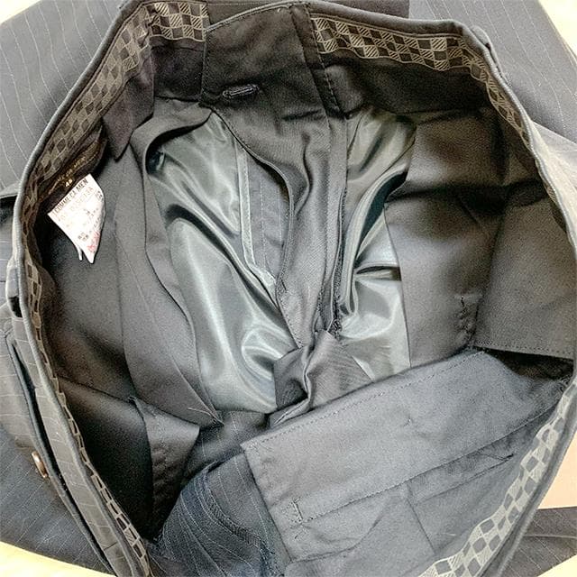 未使用タグ✨️シルク混 COMME CA MEN スーツセットアップ ストライプ