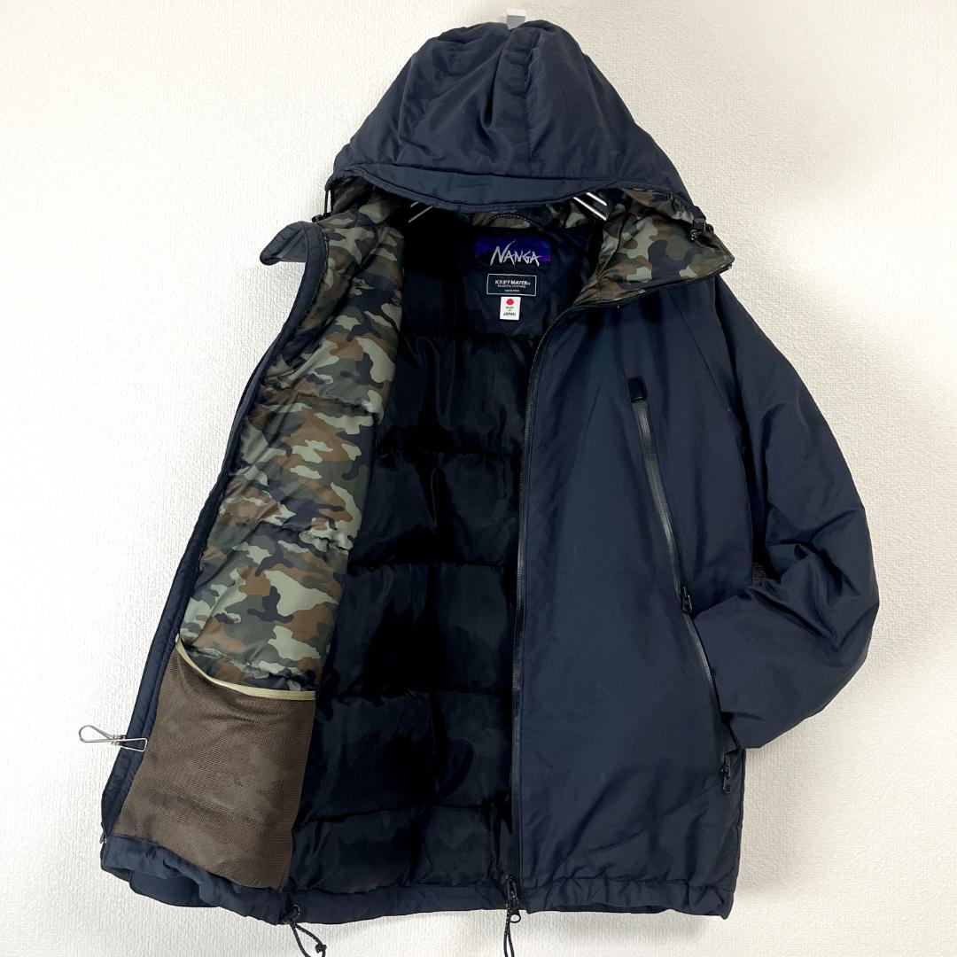 NANGA × クリフメイヤー S ダウンジャケット ブラック 迷彩 カモフラ