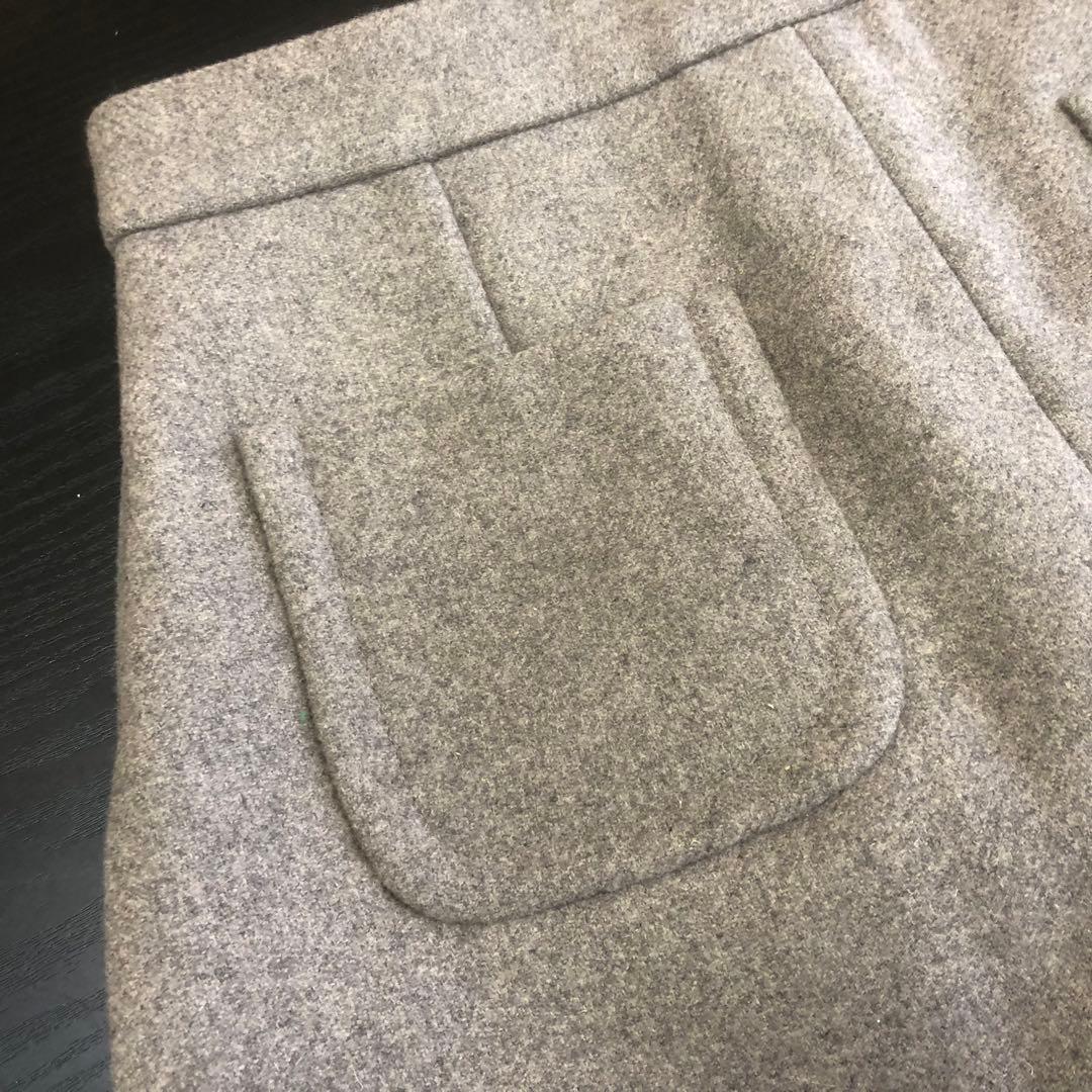 超美品　CELINE セリーヌ ウール スカート 2D23 サイズ:38