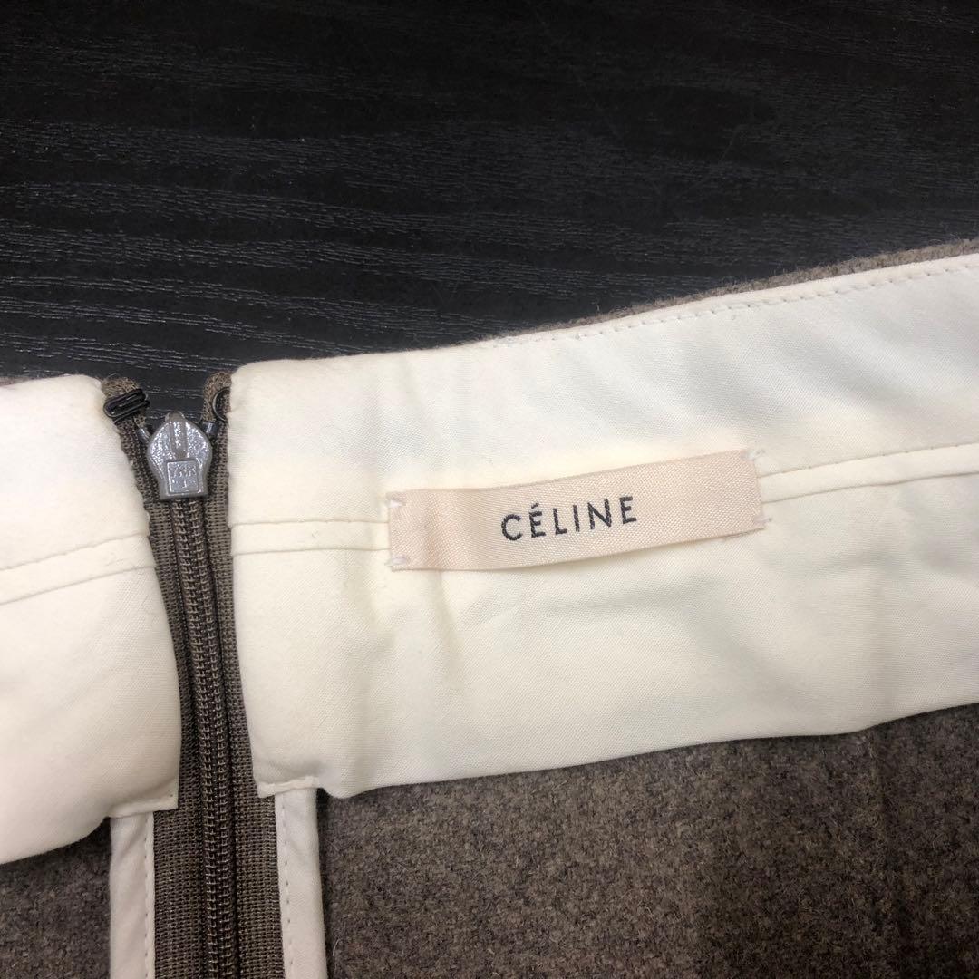 超美品　CELINE セリーヌ ウール スカート 2D23 サイズ:38