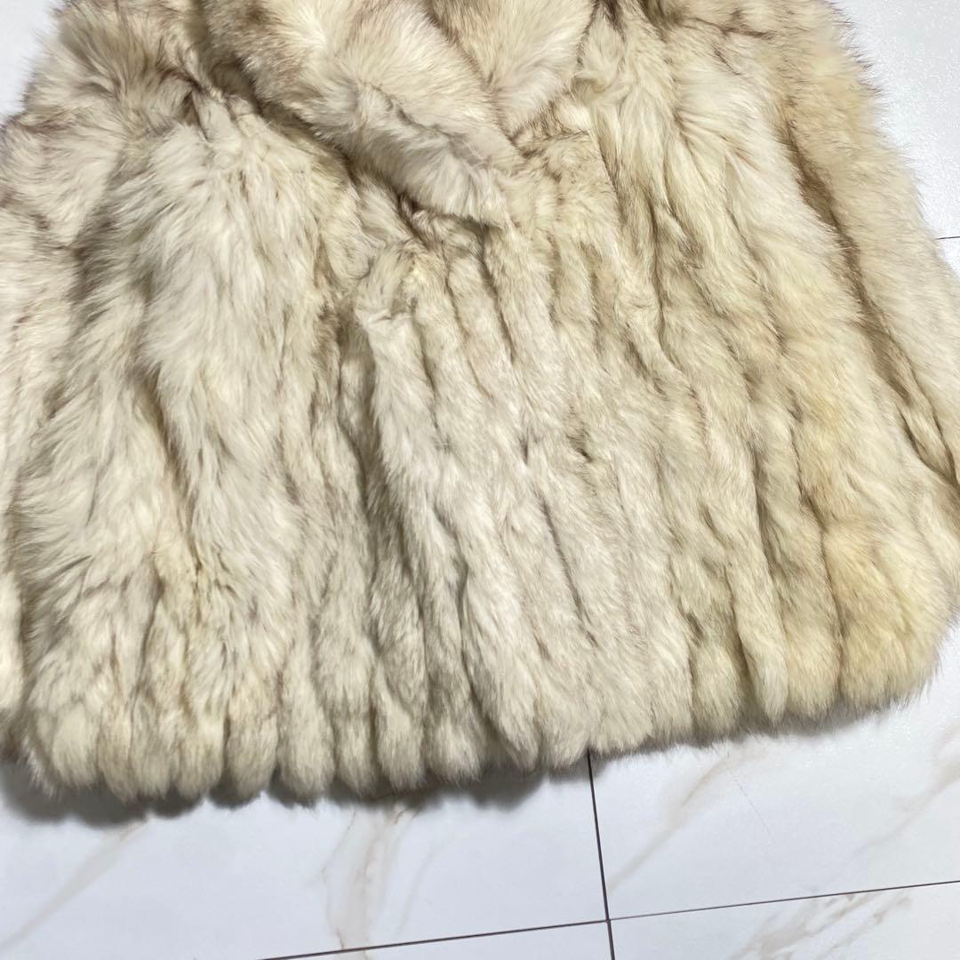 ヴィンテージ フォックスファーコート 肉厚 もこもこ 女優襟 入手困難 11