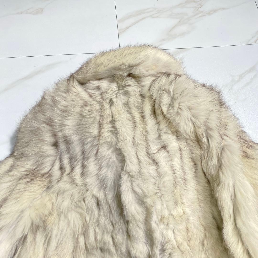 ヴィンテージ フォックスファーコート 肉厚 もこもこ 女優襟 入手困難 11