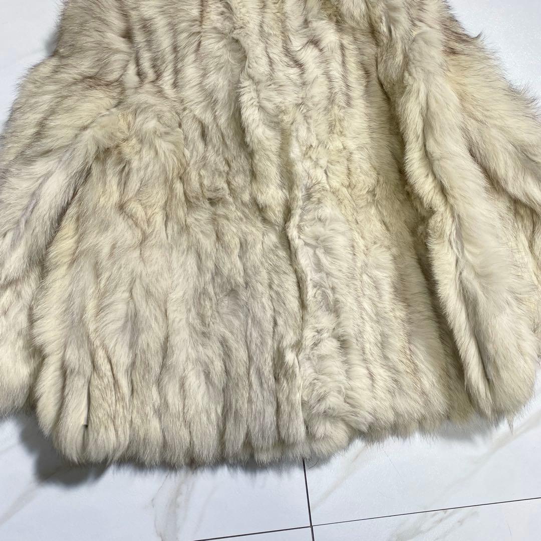 ヴィンテージ フォックスファーコート 肉厚 もこもこ 女優襟 入手困難 11