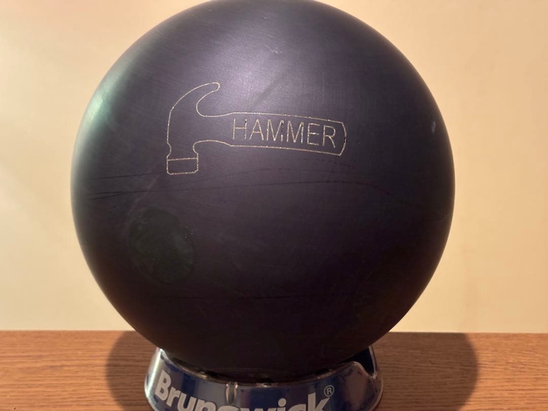 ハンマー　ブラックパールウレタン　78D 15P プラグ済み　ボウリングボール
