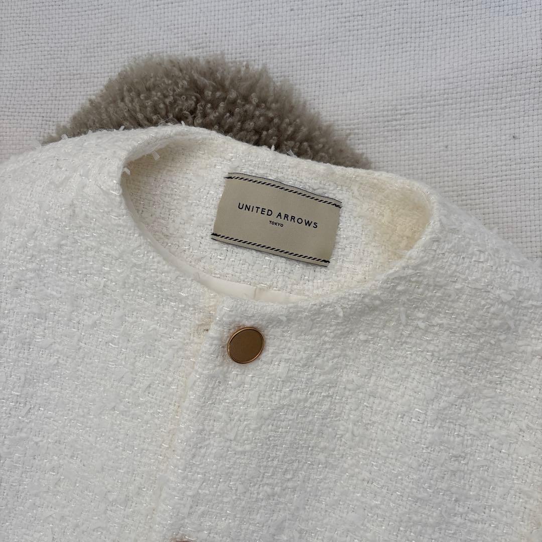 UNITED ARROWS ツイードベスト 美品 ブラウス2点セット 36サイズ