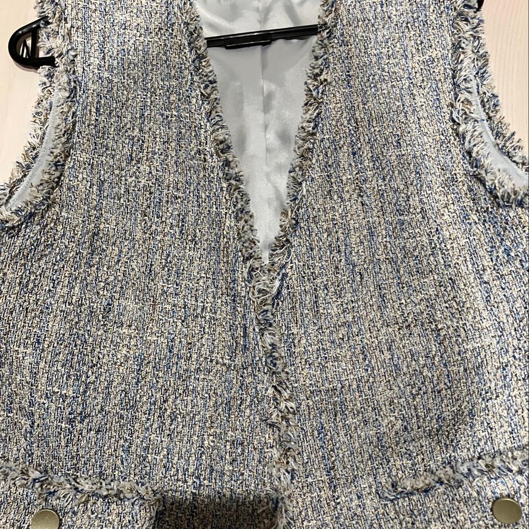 ミックスツイードライクジレ　未使用に近い