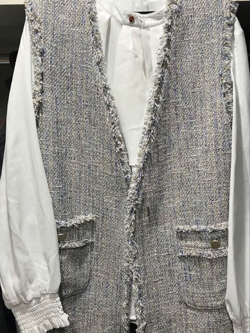 ミックスツイードライクジレ　未使用に近い