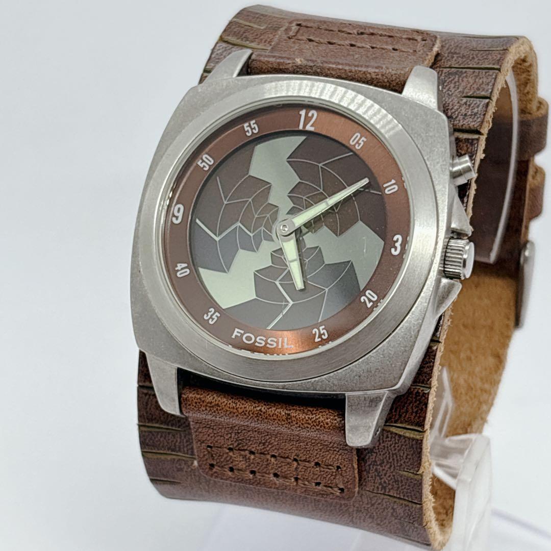 【希少】フォッシル BG-1079 ビッグティック デジアナ文字盤 腕時計