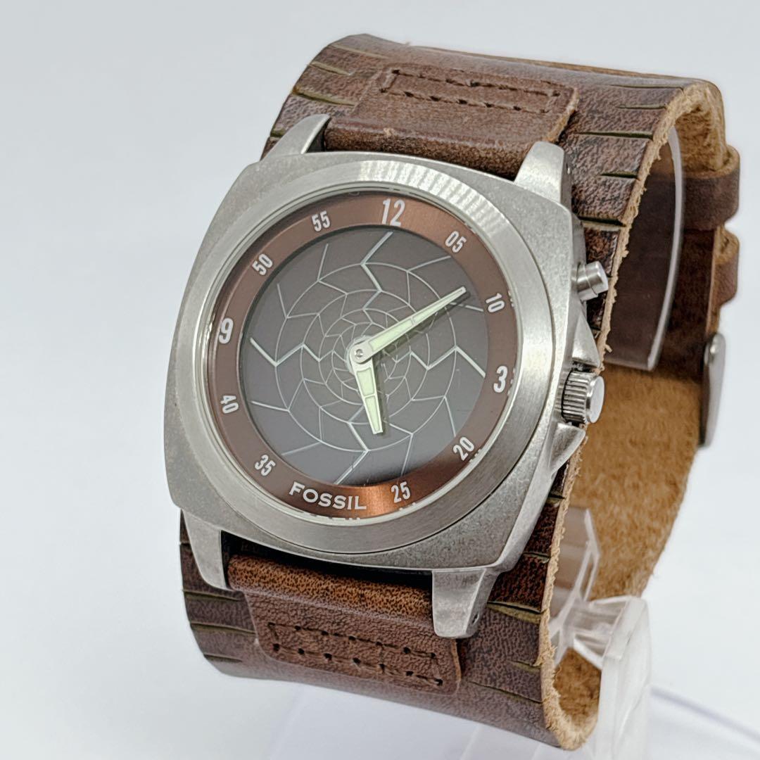 【希少】フォッシル BG-1079 ビッグティック デジアナ文字盤 腕時計