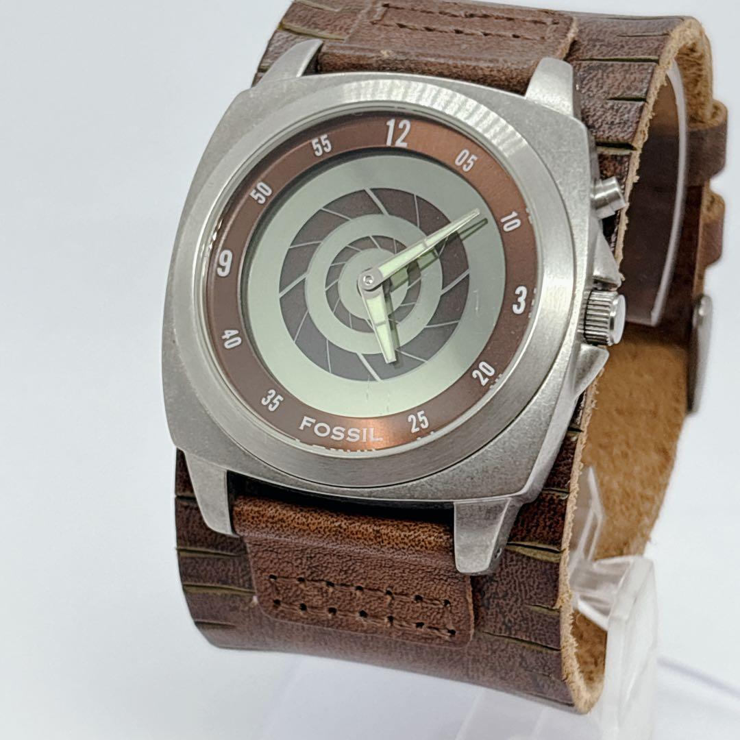 【希少】フォッシル BG-1079 ビッグティック デジアナ文字盤 腕時計