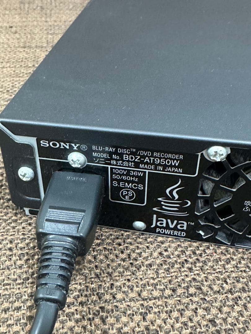 ⑧ SONY BDZ-AT950W Blu-rayレコーダー　2011年製