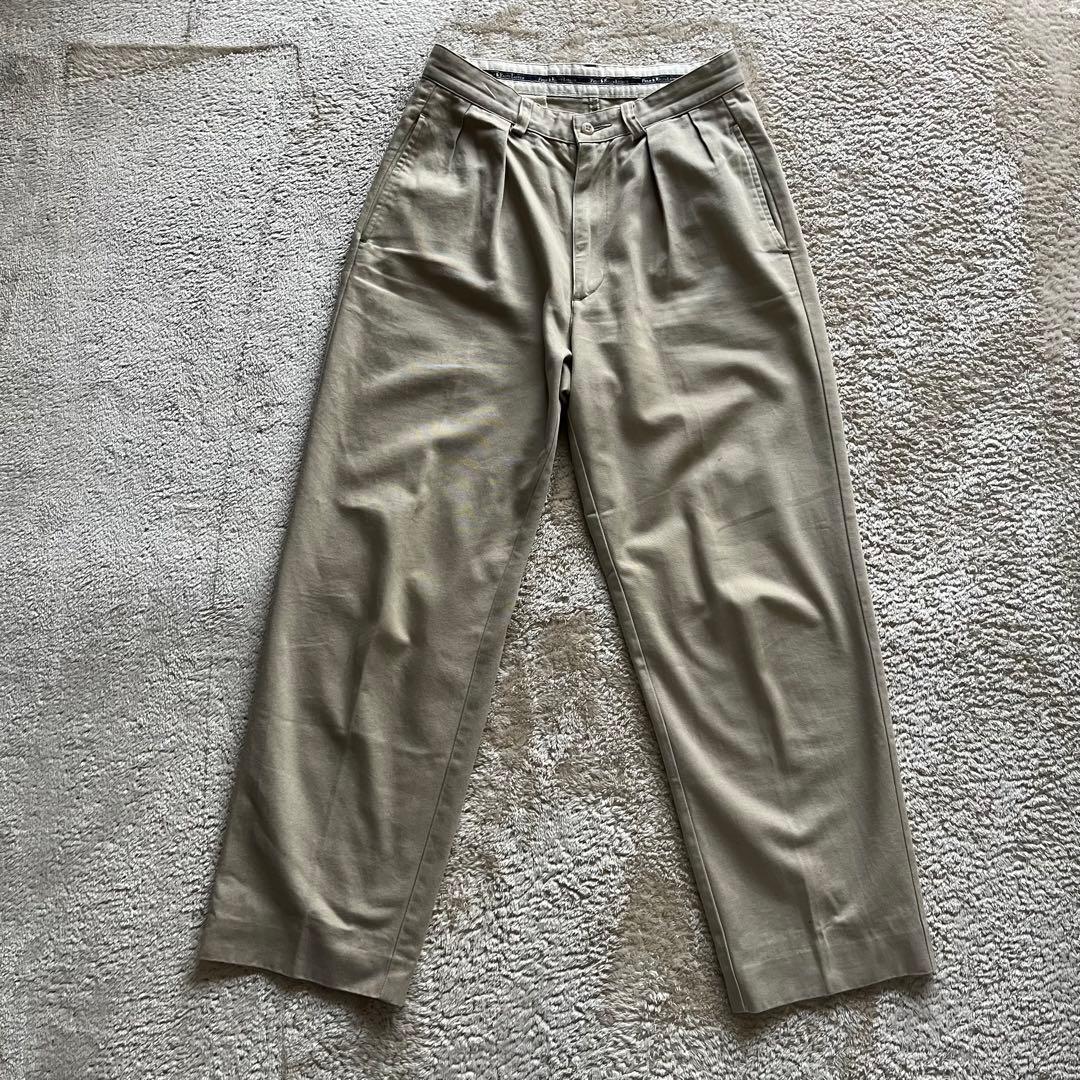 90s Polo ralph lauren チノ　2タック　プリーツ　ベージュ