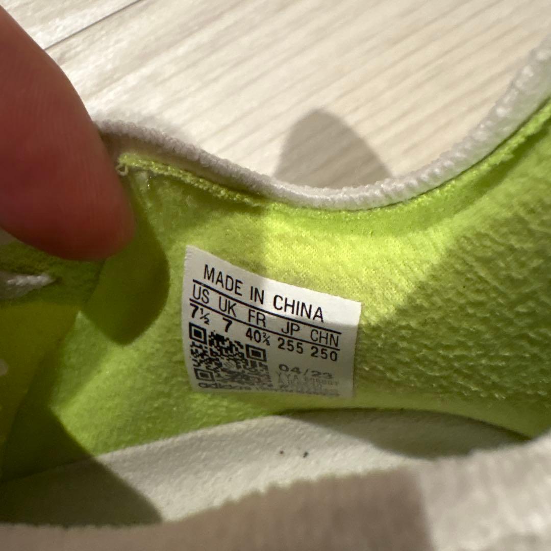 adidas サッカーシューズ スパイク ホワイト/ブラック/ライム